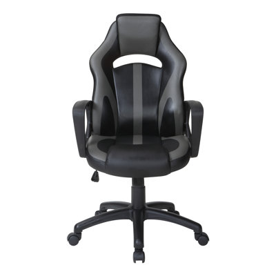 Inbox Zero Influx Adjustable Ergonomic Faux Leather Swiveling PC & Racing Game Chair