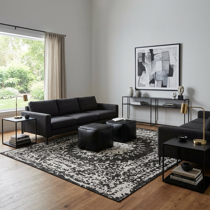 Ornate Lamotte Indoor/Outdoor Area Rug, Square 10'