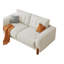 Couches pour le salon, canapé-lit capitonné en tissu moderne avec accoudoirs carrés et 4 pieds en bois massif