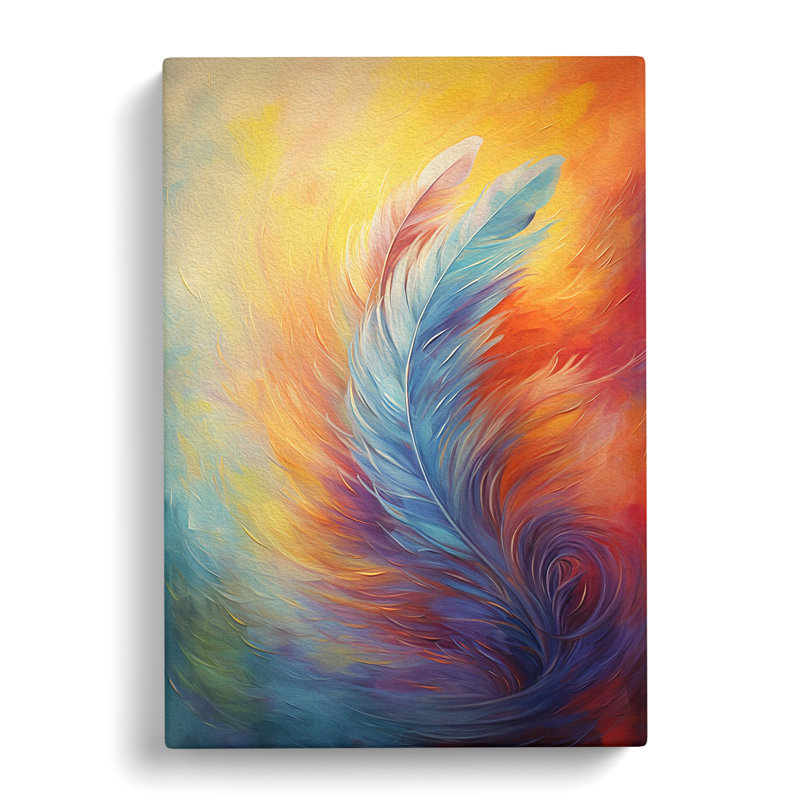 Feather Impressionism No.2 - Print, 76cm H x 50cm W x 3cm D