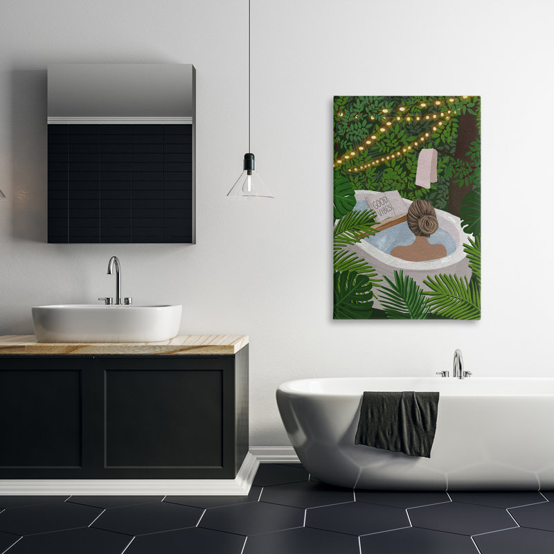 Toile «Jungle Bath», conception par Chen Alyesh, H 36 po x l 24 po
