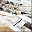 Flip Top Vanity Desk With LED Lighted Mirror & Built-In Outlet - Makeup Table With Drawers, Storage, And Hooks