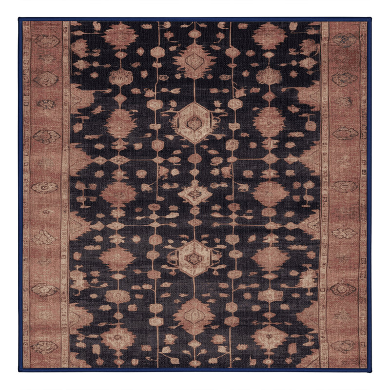 Tapis mauve lavable à la machine, Carré 6 pi