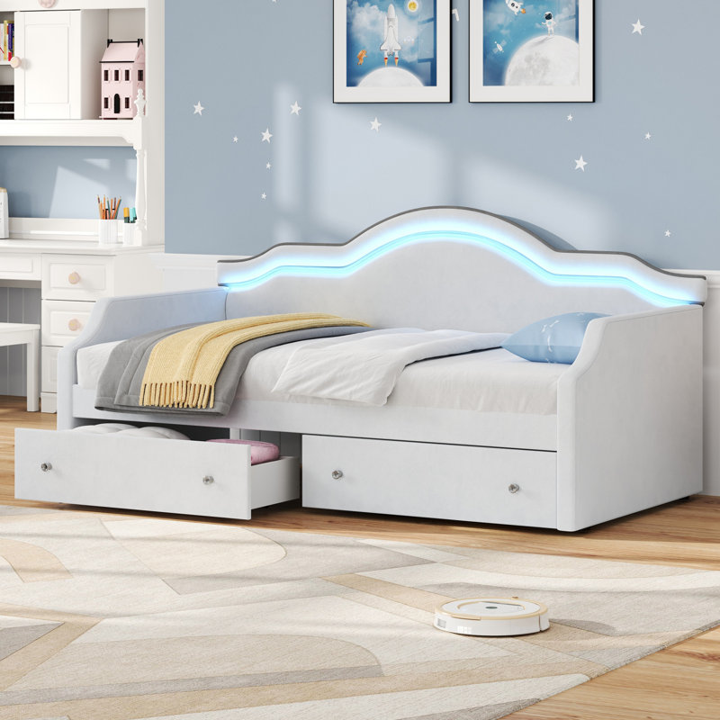 Upholstered Daybed, Beige, Twin