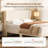 Abe Aadi Queen Size Corduroy Upholstered Platform Bed Frame with Channel Tufted Wingback Headboard — No Box Spring Needed, Space-Saving Design for Small Bedrooms & Apartments-1525913690-1525913694