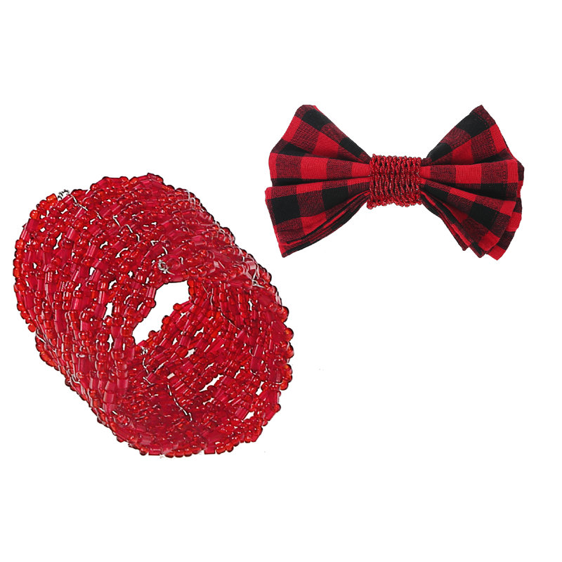Ih Casadecor Glass Napkin Ring, Red