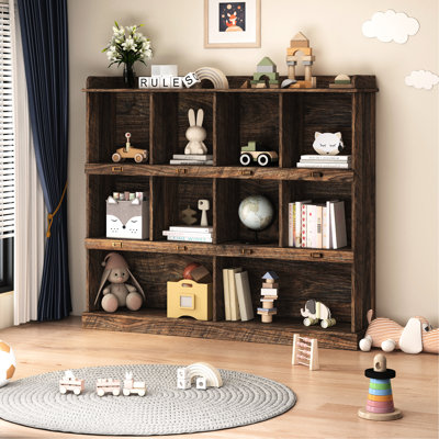 Bibliothèque à 10 tablettes en couleur. Rangez des livres, des photos et plus encore. Panneau de particules de 15 mm et Bibliothèque 54,32 "x 11,52" 46,75. Organisez votre monde. Et rangement pratique.