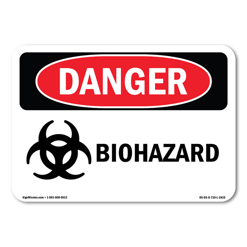 Autocollant Biohazard 7 po x 5 po