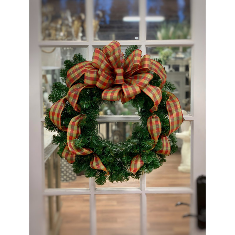 26" Pine Christmas Wreath With A Large Bow