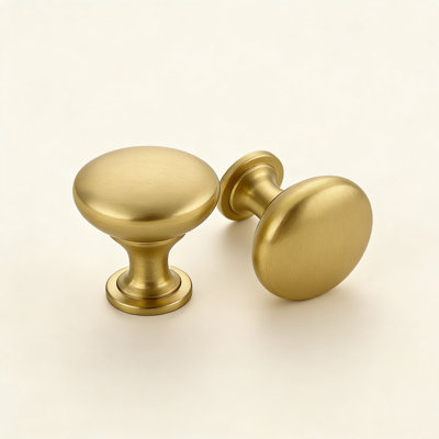 Boutons d'armoire ronds dorés, paquet de 30 poignées en alliage de zinc pour tiroirs de placard de salle de bain de cuisine, conception intemporelle de style européen