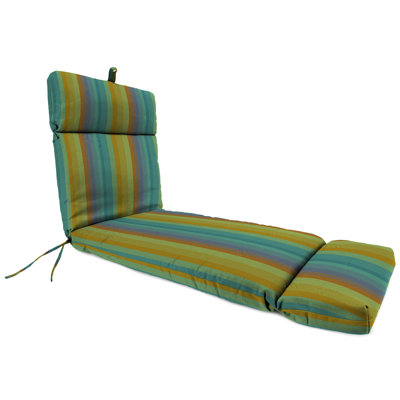 Sunbrella 72" x 22" Outdoor Chaise Lounge Cushion with Ties and Loop