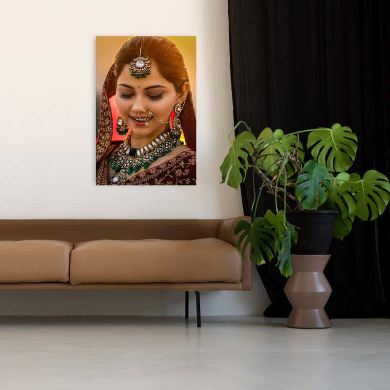Traditional Bridal Classic Elegant Traditional Portrait Sunset Wall Art Print, 48" H x 32" W