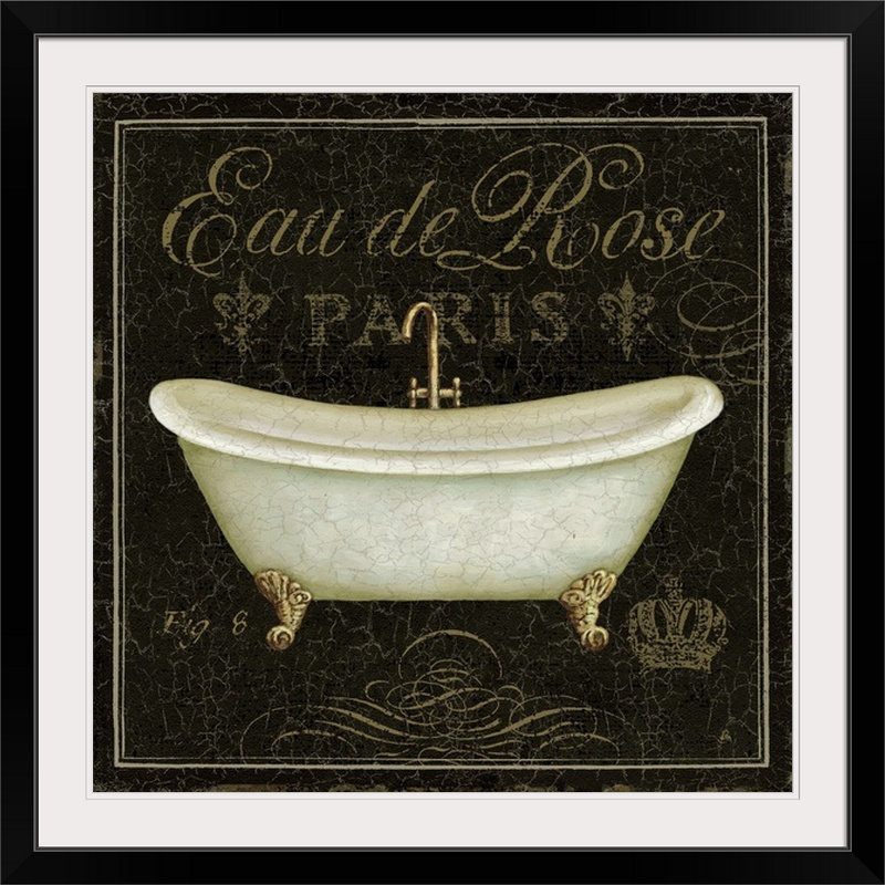 «Luxury Bath» par Daphne Brissonnet, impression de luxe, H 32 po x l 32 po x P 1 po, Cadre noir