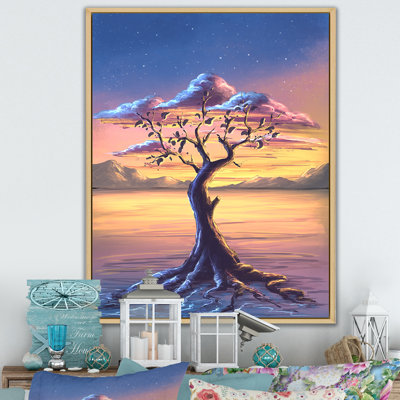 Jeu vidéo, arbre de fantaisie, toile d'art traditionnelle