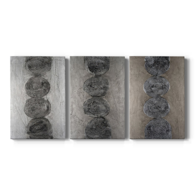 Dramatic Tropicals I  -Custom Wrapped Gallery Canvas - 3 Pieces, 12" H x 24" W