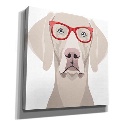 " Weimaraner Wearing Hipster Glasses 2 " by Furbaby Affiliates