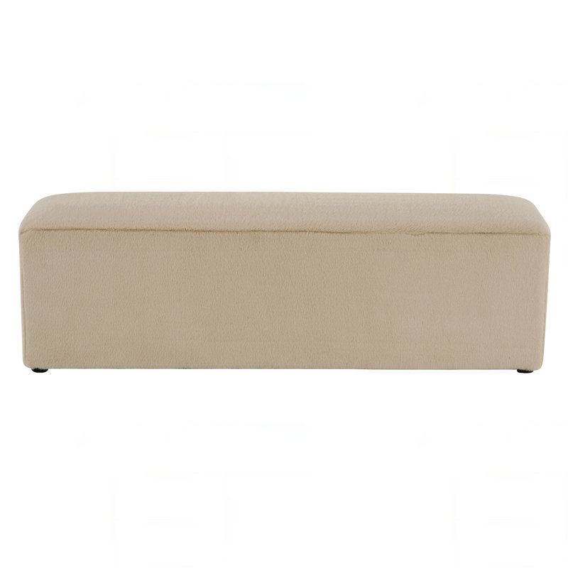 Modern Simple Footstool Long Plush Ottoman