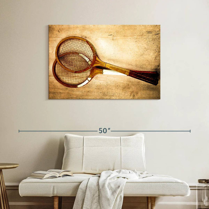 Antique tennis rackets Sireci, H 26 po x l 39 po