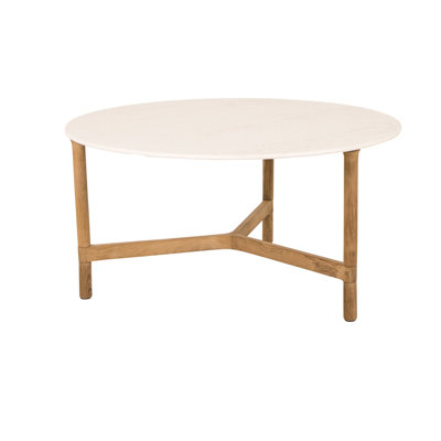 Twist Outdoor Round Teak Coffee Table