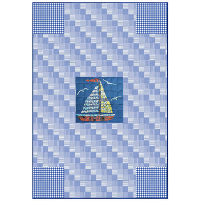 Jeté en coton matelassé à la main