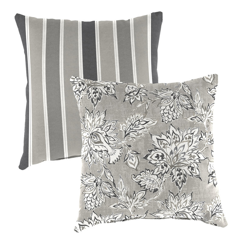 16" x 16" Outdoor Throw Pillow, Fitch Stripe