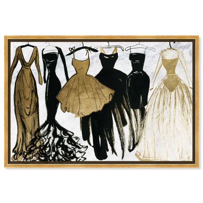 " Fashion And Glam Dream Closet Noir, Modern & Contemporary Gold "