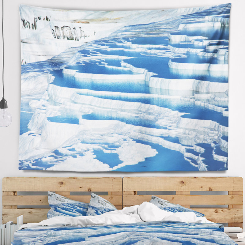 Tapisserie pamukkale de jardin en turquie, H 50 po x l 60 po