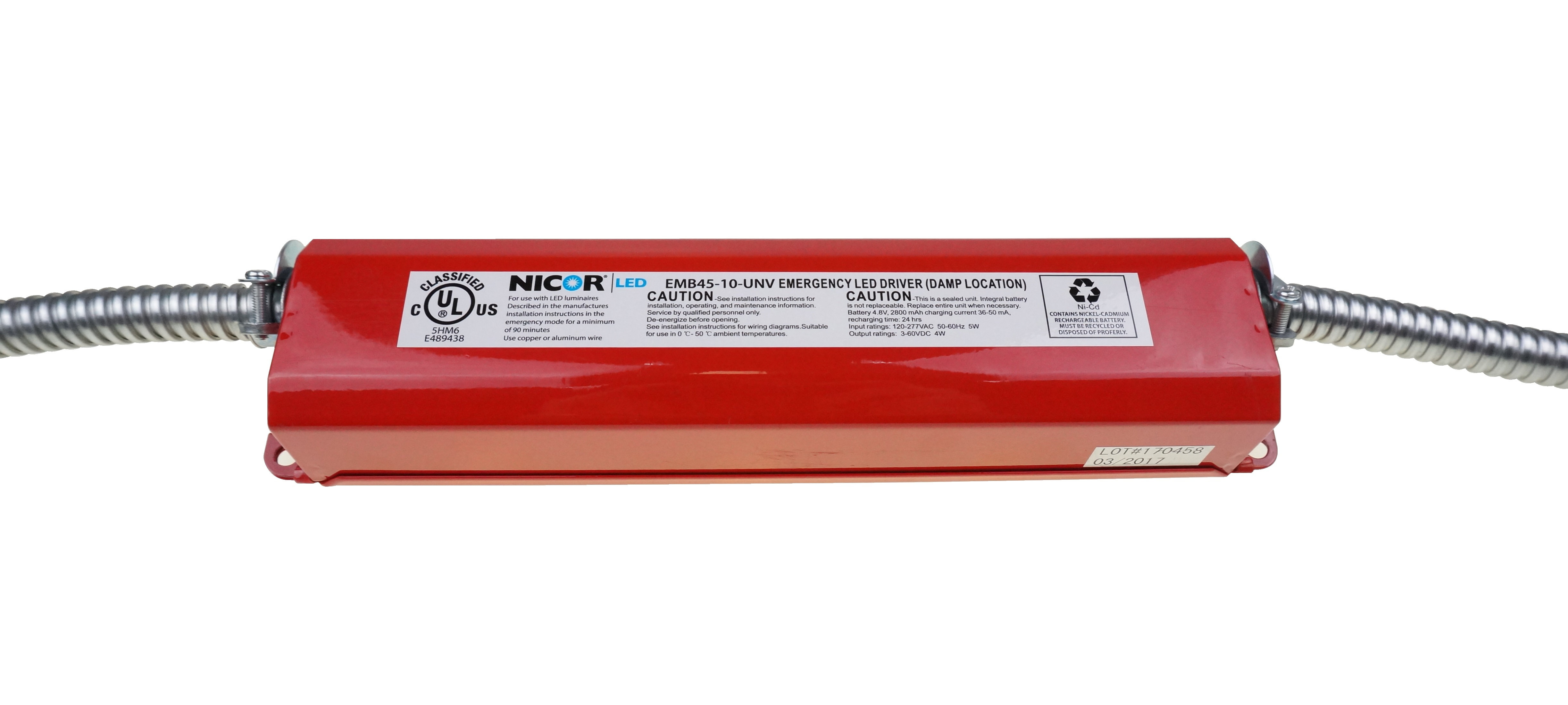 Nicor Backloader NICOR Lighting Backup Driver Universal Steel LED 5W Emergency Light ...