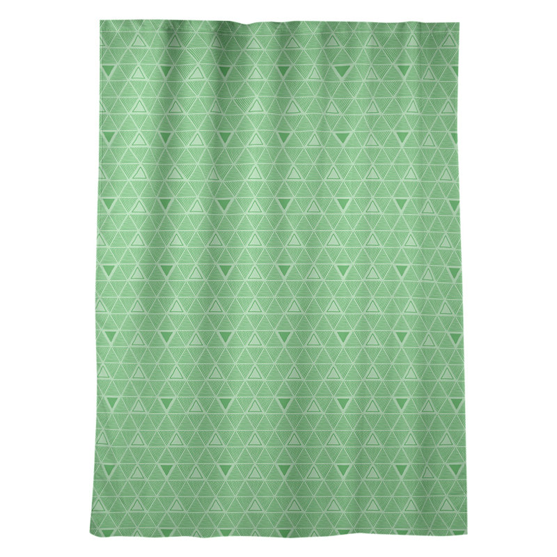 Jordao Room Darkening Curtain Single Panel, Green/Silver