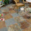 Carreau de plancher en ardoise calibré 16 po x 16 po California Sierra Gold