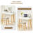 Naiyeli Modern Makeup Vanity Desk Set with Flip up Mirror & 3 LED Light, Writing Desk with Power Outlet, Bedroom Makeup Table with Cushioned Stool Kid Gift