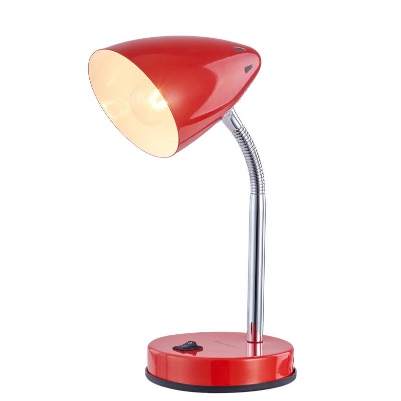 Strother Metal Desk Lamp, Red