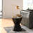 Perse Concrete Top End Table - Black-721234068
