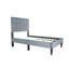 Lit simple avec 12 supports et tête de lit réglable en lin gris doux-1210436781