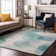 Premium Machine Washable Cerrito AMF544 Teal Rug
