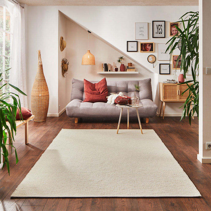 Areeza Solid Colour Hand Woven Flatweave Area Rug, Rectangular 300 x 390cm