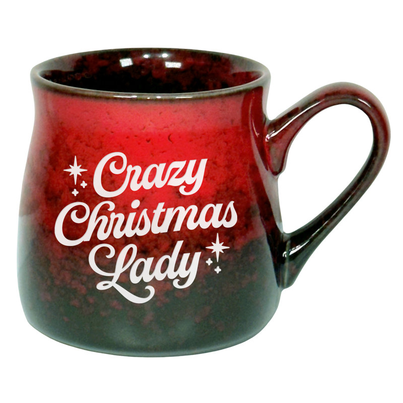Crazy Christmas Lady Ceramic Mug