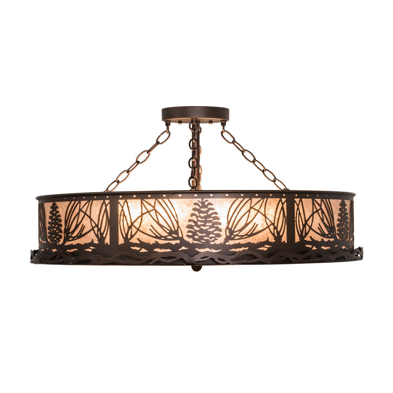 Mountain Pine 8 - Light Semi Flush Mount