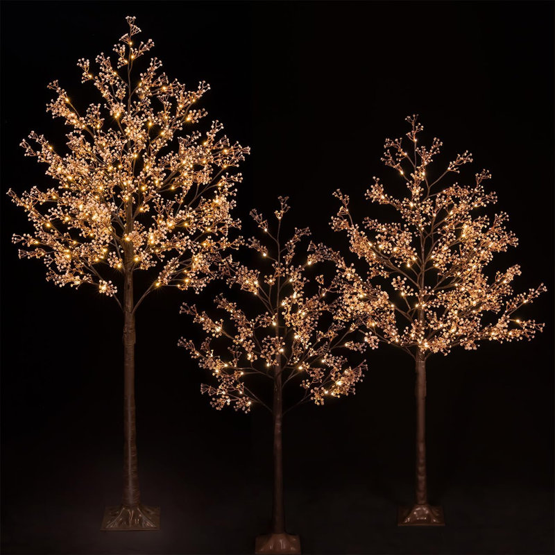 Lighted Baby's Breath Tree Set (4ft, 5ft & 6ft)