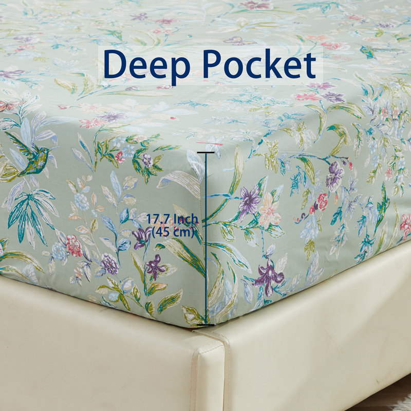 4 Piece 100% Cotton Guest Room Sheet Set Case Pack, Twin Sheet Set with 2 Pillowcases