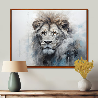 Gris et bleu, «Red Lion», art mural Lion
