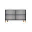 Console moderne anthracite de 47,2 po x 29,0 po x 11,6 po | 100% panneau de particules enduit de mélamine, épaisseur: 0,7 pouce | Conception géométrique élégante, parfaite pour le vestibule ou le salon, durable et élégante-1980709433