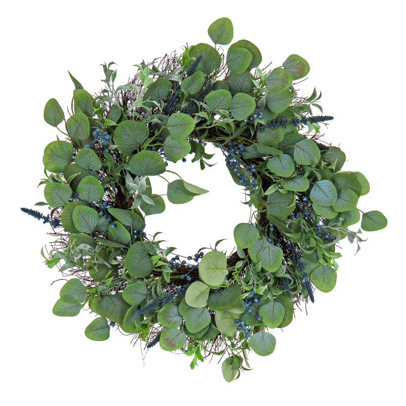 Couronne à feuilles d'eucalyptus 24 po