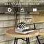 Round Steel Outdoor Side Table - 50 cm W 50 cm D-95982044