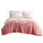 Édredon double / grand - conception de lit en fausse fourrure ombré rosé