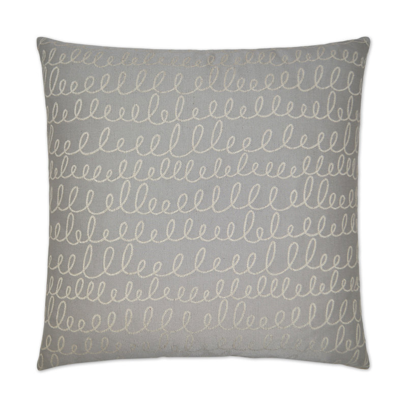 Verbomania Abstract Reversible Throw Pillow, Gray, Square 22"