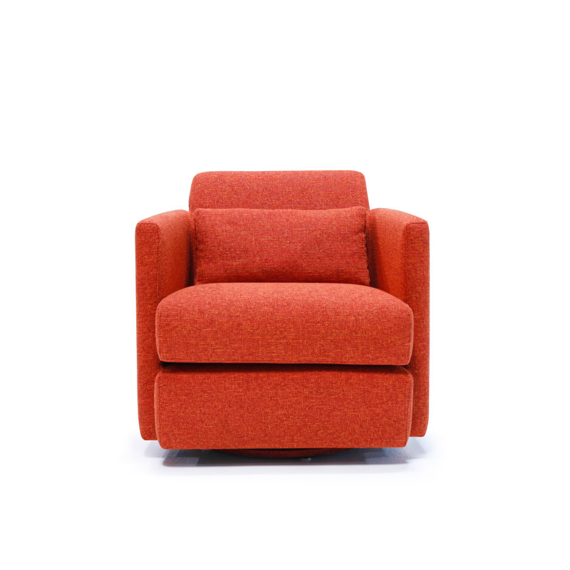 Fauteuil pivotant en polyester de 30 po de largeur Veronica, Crème Fullerton