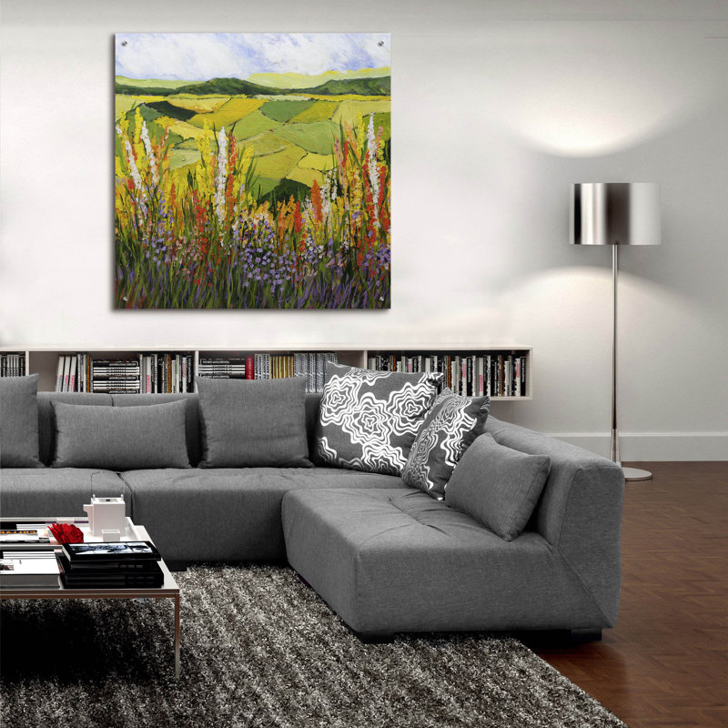  «How Green Is My Valley» par Allan Friedlander, art mural en verre acrylique, 36 po x 36 po, H 36 po x l 36 po