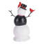 Figurine bonhomme de neige avec paillettes cardinales