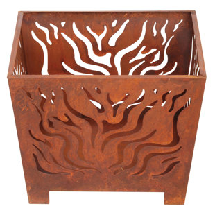 Square Rusty Firebasket